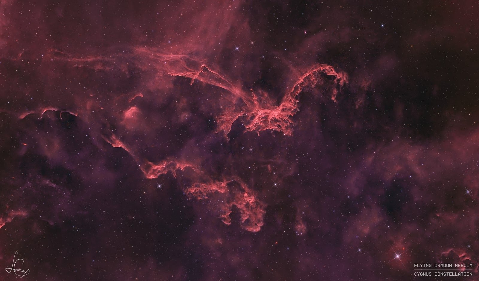 Sh2-114 — The Flying Dragon Nebula